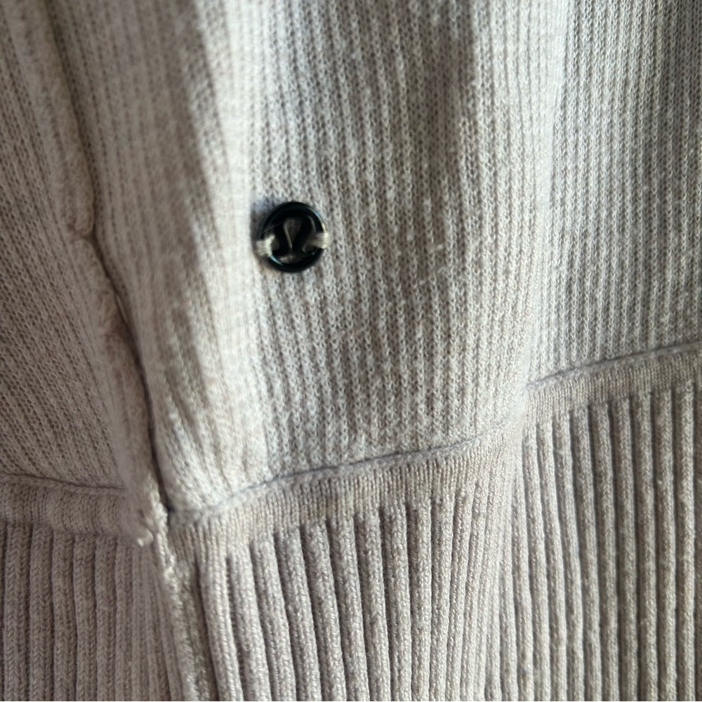 Lululemon Cardigan Sweater Transformation Wrap Thumb Hole Heathered Dune Beige 4 - Picture 13 of 14
